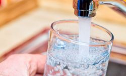 Glass of water getting the sink