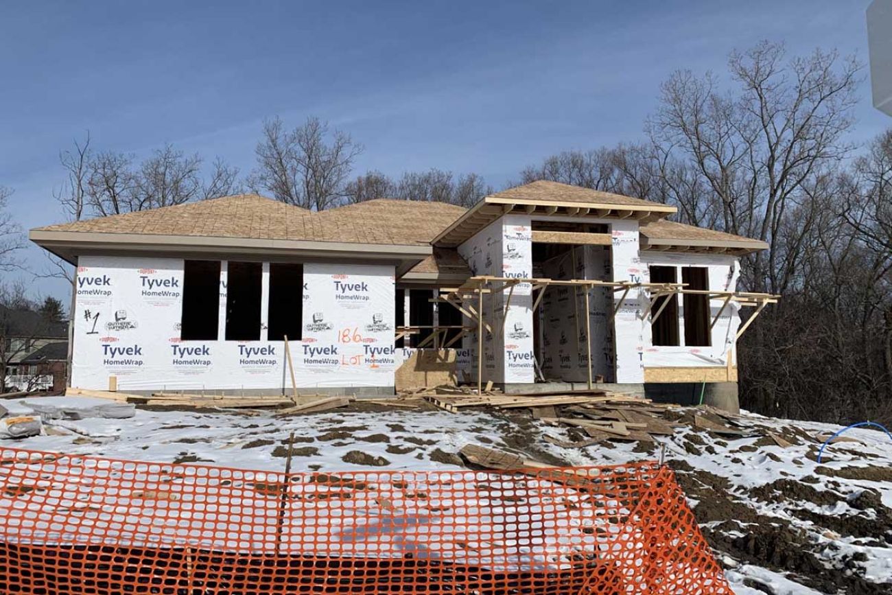 Wood-related products fill a new home. This one is under construction by Robertson Brothers Homes, which works in southeast Michigan.