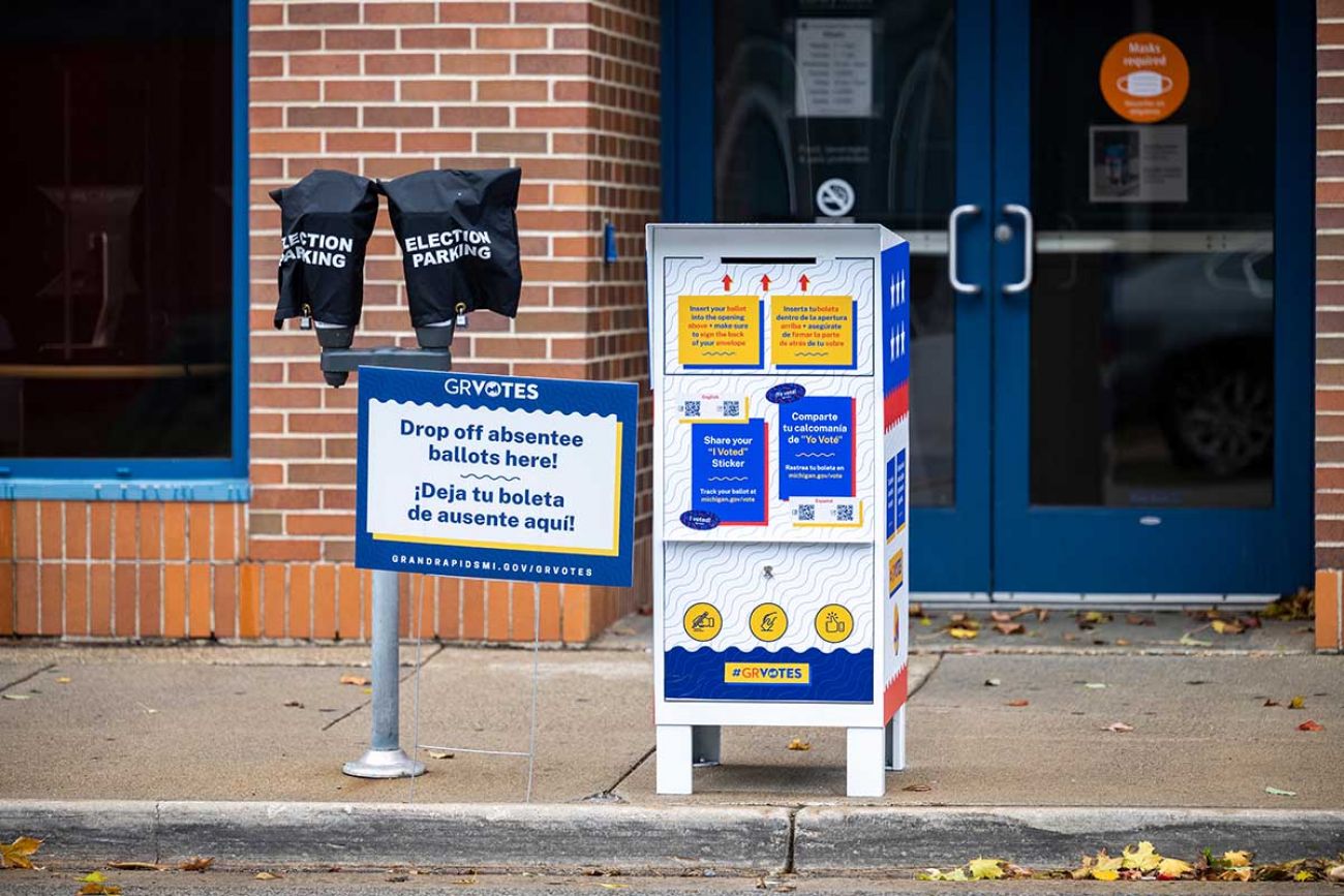 voting dropbox in Grand Rapids