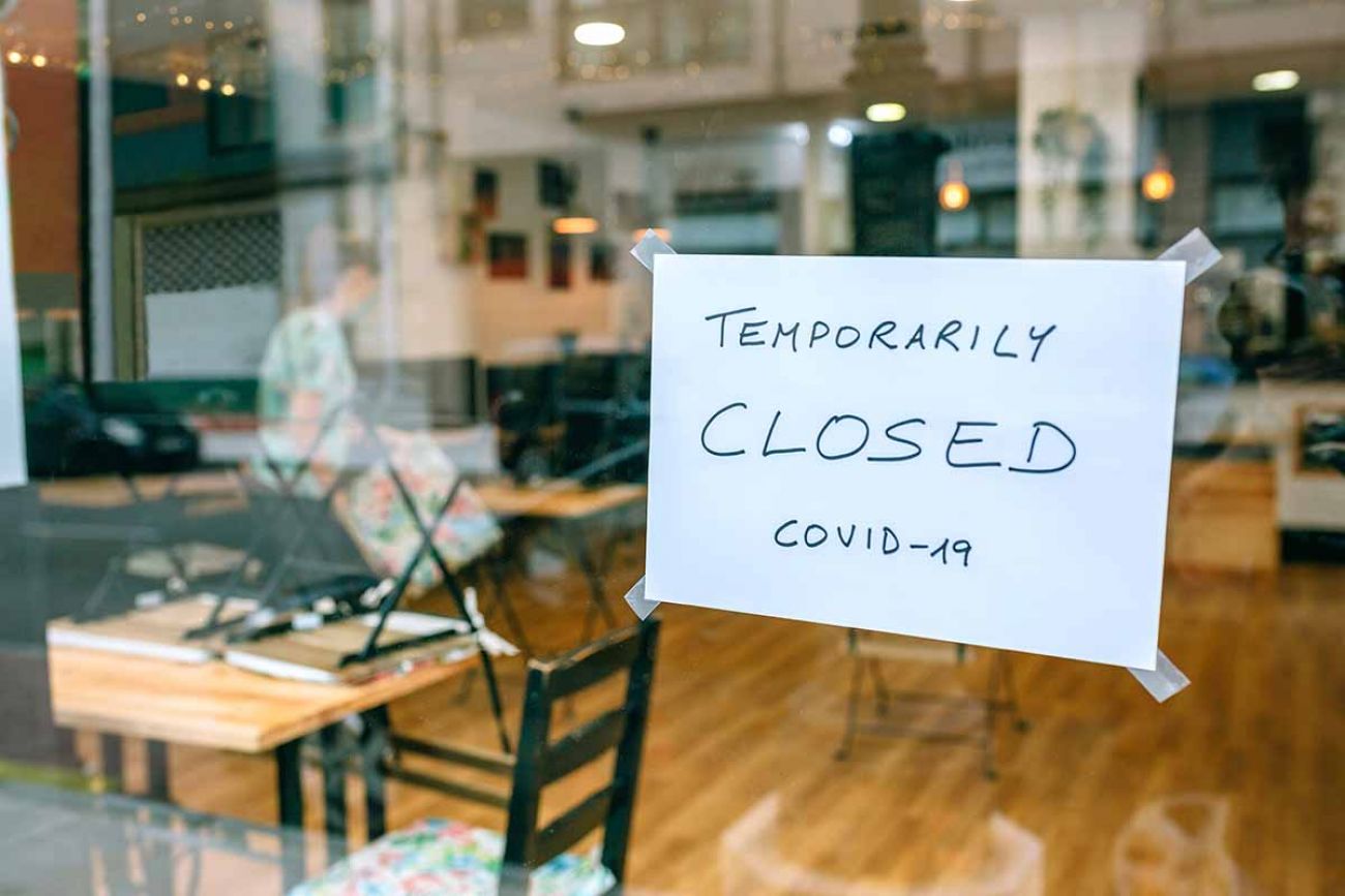 business closed sign