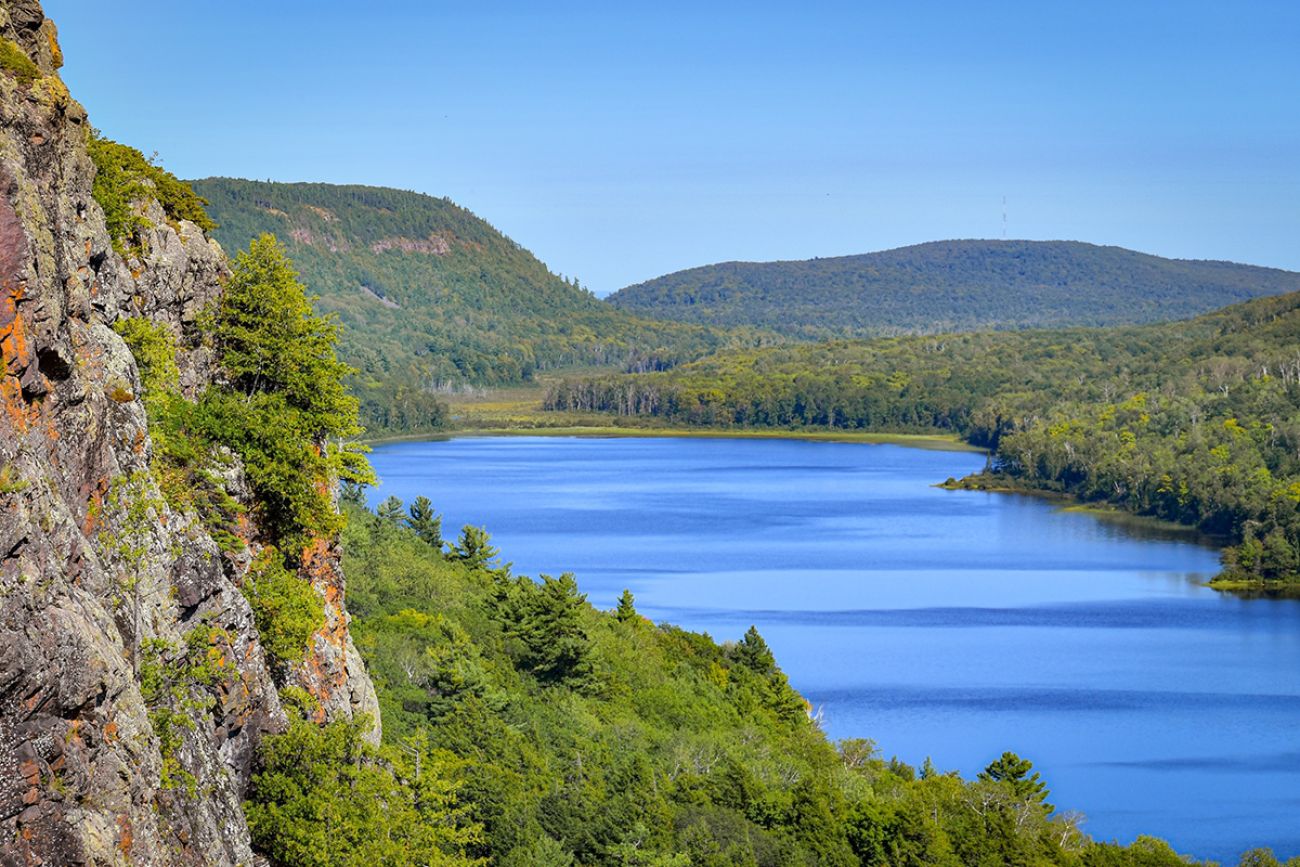 Lake of the Clouds overlook at Porcupine Mountains State Wilderness Park in Michigan's Upper Peninsula.