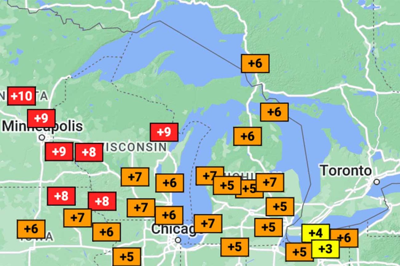 temperature departures graphic