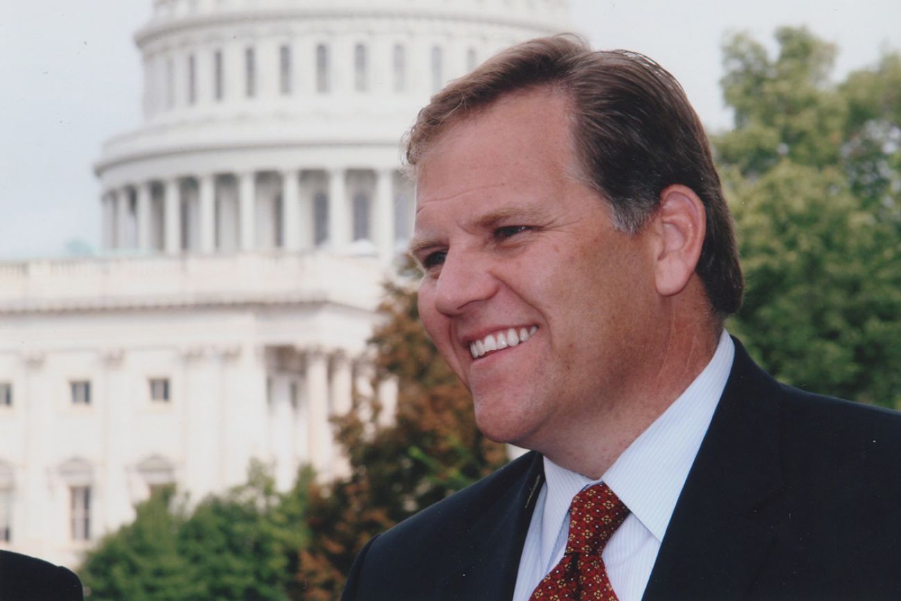 Mike Rogers in 2006. The capitol building is in the background