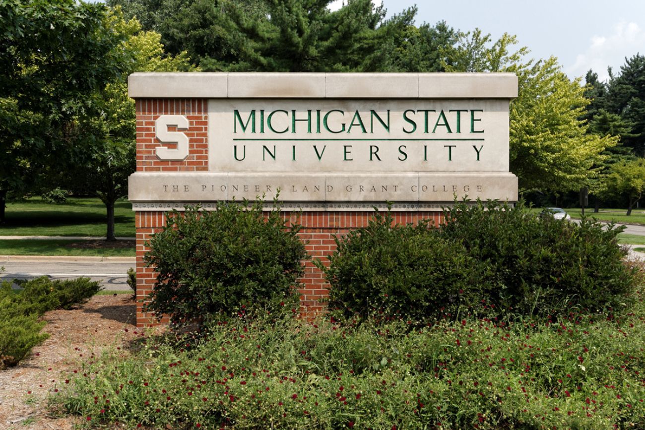 Michigan State University sign