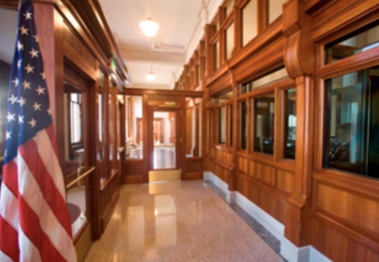 Inside the Port Huron Federal Building and US Courthouse in Michigan.