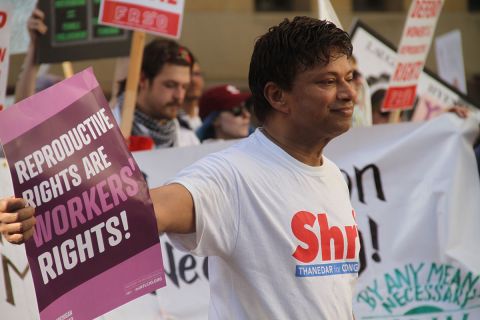 Shri Thanedar at a rally