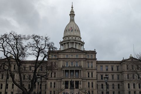 outside the michigan capitol 