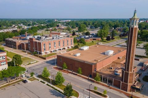 An aerial view of St. Clair County Community College