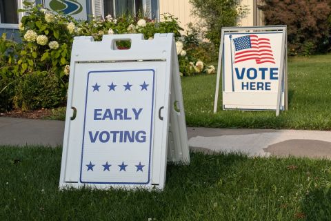 Early voting sign