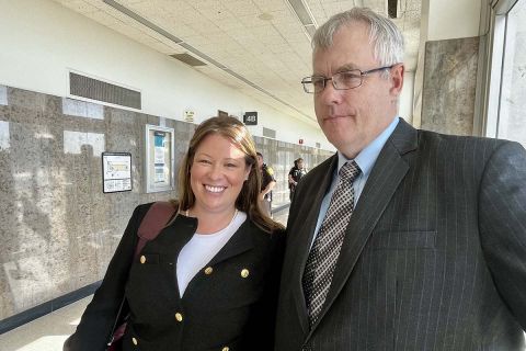 Attorney Stefanie Lambert, left, and Attorney Daniel Hartman, right.