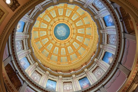 The capitol dome in Michigan