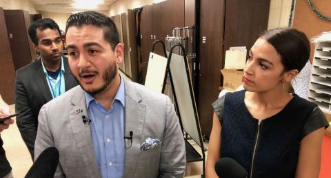 Abdul El-Sayed and Alexandria Ocasio-Cortez