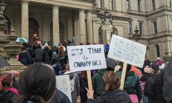 pro abortion protest in lansing 