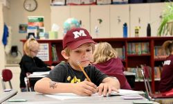 child at school