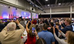 attendees at the Oakland County Republican Party, where former President Donald Trump attended