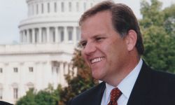 Mike Rogers in 2006. The capitol building is in the background