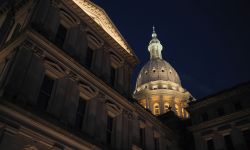 Michigan Capitol Building at night